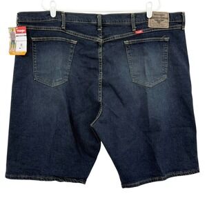 Wrangler Men's Relaxed Fit Low Stretch Navy Denim Shorts Size 46 Inseam 10" NWT